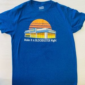 Make It A Blockbuster Night Blue Graphic Tee